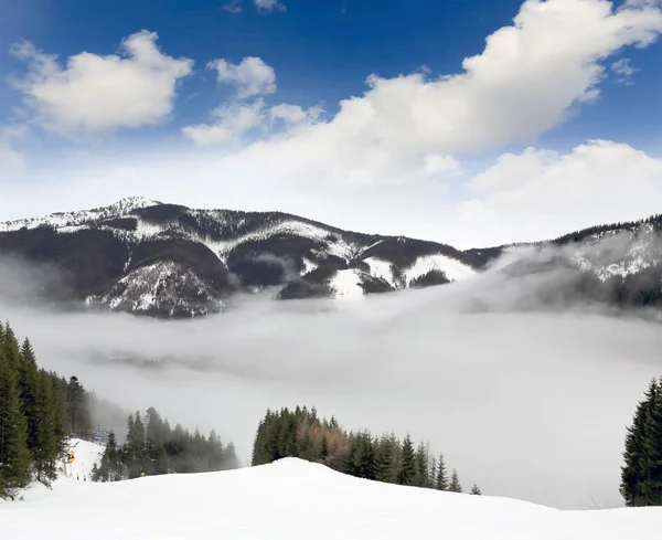 Paesaggio invernale in montagna — Foto Stock