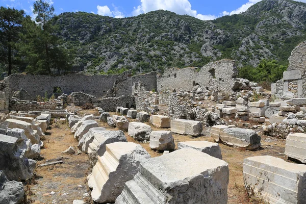 Alte Steine Ruine Antike Stadt Olympos Der Türkei — Stockfoto