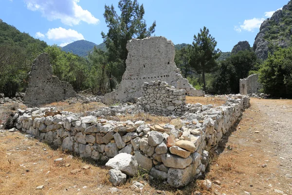 Régi Romjai Épület Ókori Olympos Törökország — Stock Fotó