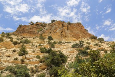 Kıbrıs 'ın Avakas Vadisi' ndeki Dağ yamacına bak