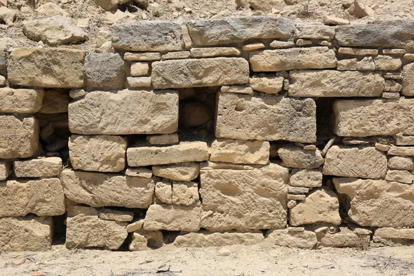 Viejo Muro Piedra Ciudad Antuque Amathus Chipre Foto Primer Plano — Foto de Stock