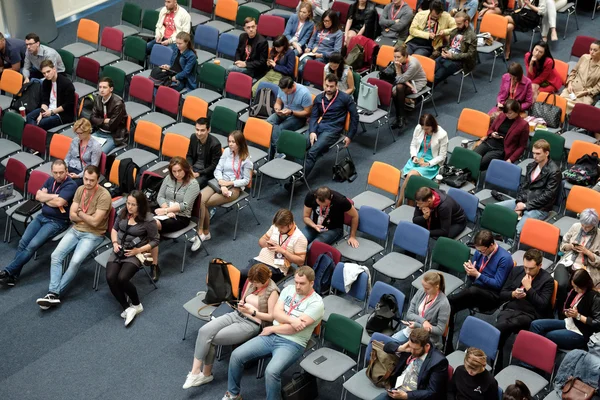 Publikum på en konferanse – stockfoto