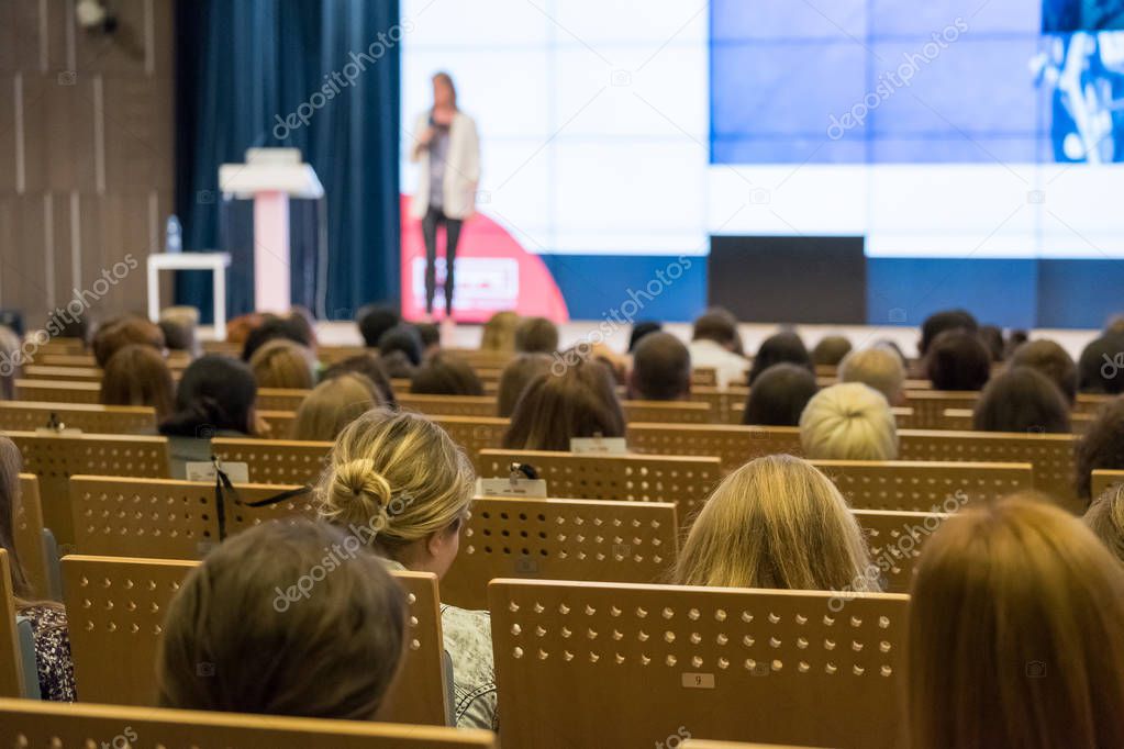 Audience listening a lecture