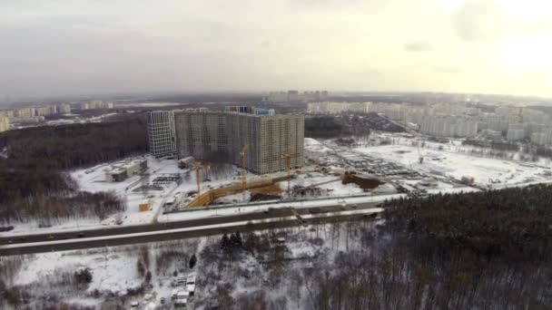 Local de construção na cidade — Vídeo de Stock