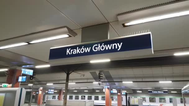 Estación principal de Cracovia — Vídeo de stock