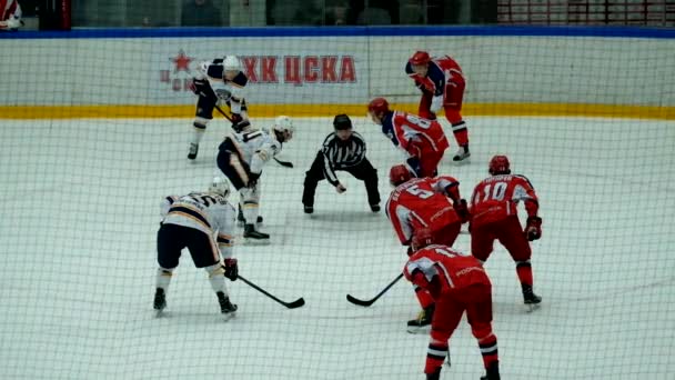 Hokejový zápas v viťaz ledový palác — Stock video