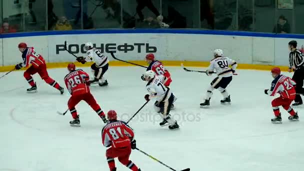 Hokejový zápas v viťaz ledový palác — Stock video