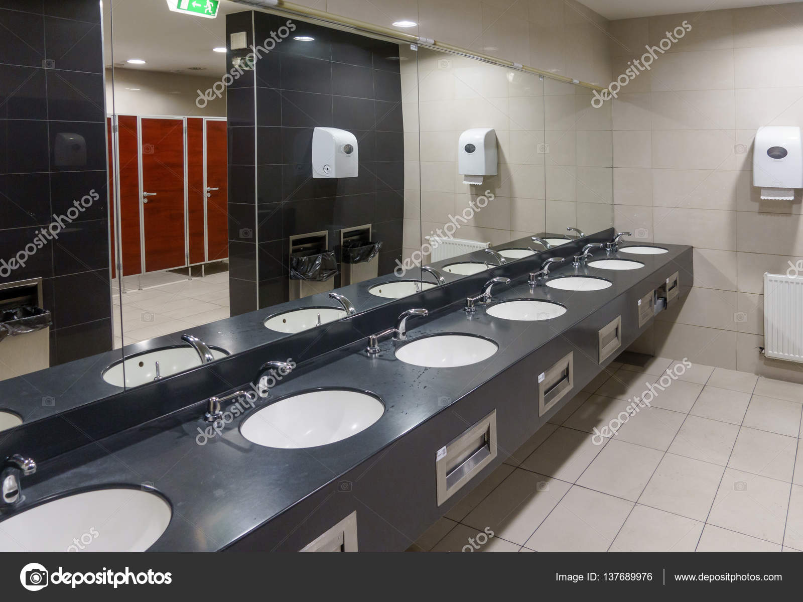 Modern Mens Room Public Modern Wc Mens Room Stock Photo