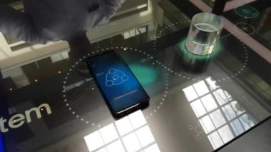 Yeni bir galaksi S8 akıllı telefon Samsung marka tanıtımı depolamak