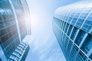 Modern şehir çeyrek alttan görünüm