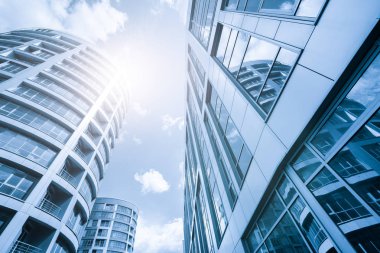 Modern şehir çeyrek alttan görünüm