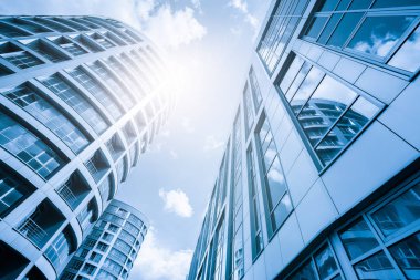 Modern şehir çeyrek alttan görünüm