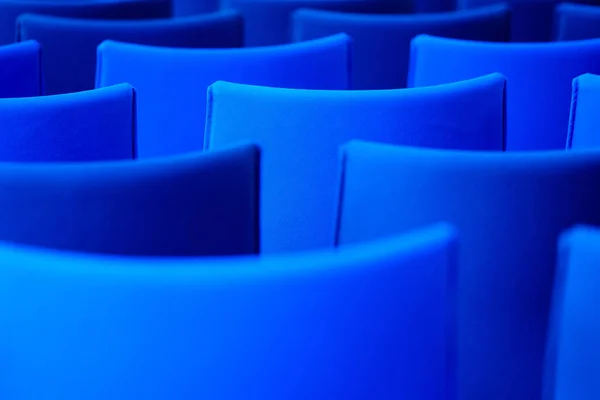 Blue chairs in the conference hall. — Stock Photo, Image