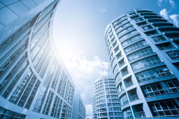 Modern şehir çeyrek alttan görünüm