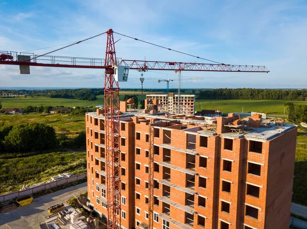 Вид з повітря на багатоповерхове будівництво — стокове фото