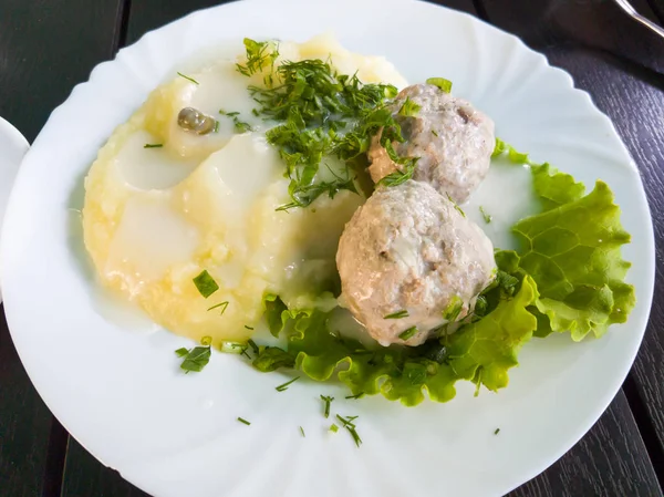 Koenigsberg Klops, hidangan tradisional Jerman , — Stok Foto