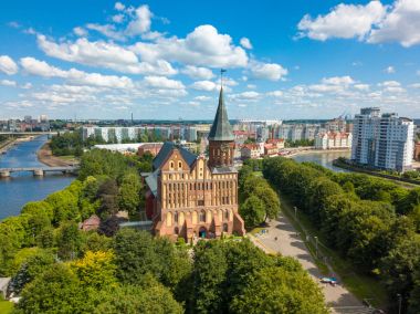 Kaliningrad, Rusya Kant adasının hava cityscape