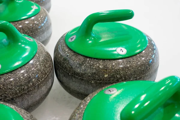 Équipement de pierres de sport de curling — Photo