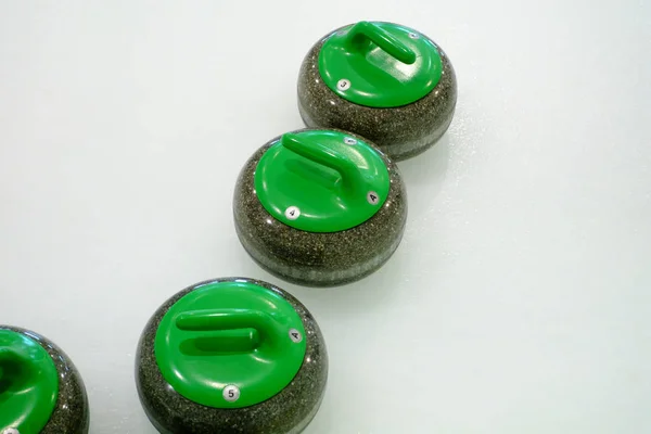 Curling sport stones equipment — Stock Photo, Image