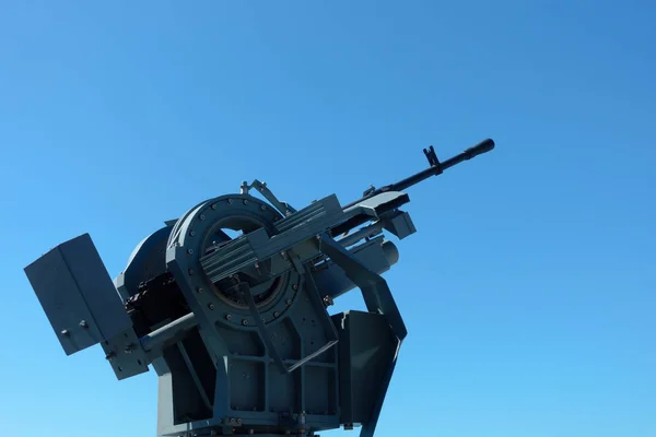 Machine gun on the warship — Stock Photo, Image