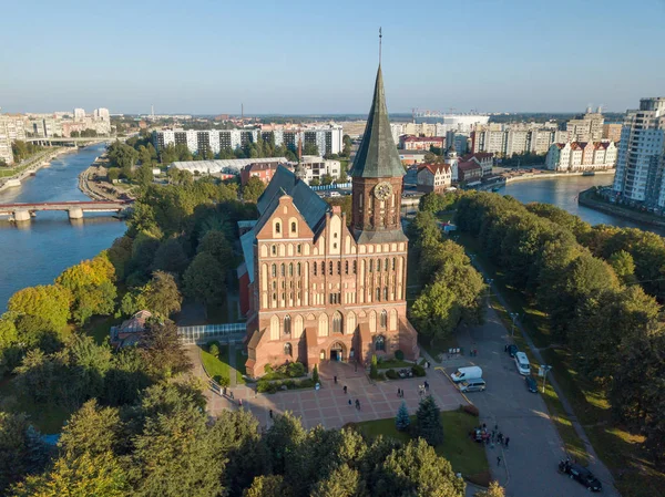 Aerial cityscape of Kant Island in Kaliningrad, Russia — Stock Photo, Image