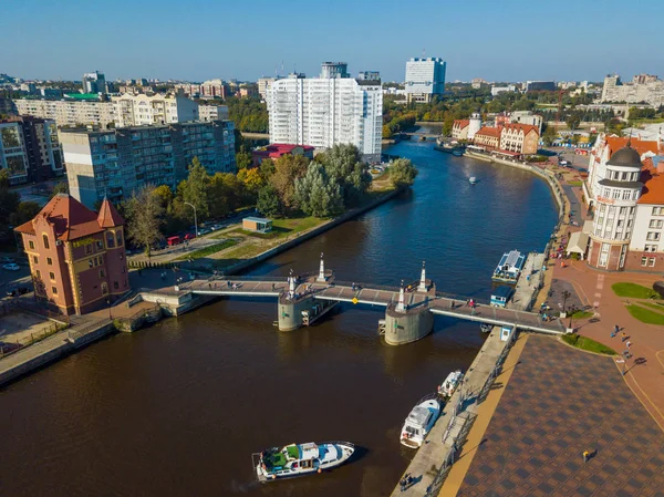 Luftaufnahme des Fischdorfbezirks in Kaliningrad — Stockfoto