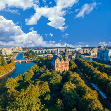 Kaliningrad, Rusya Kant adasının hava cityscape