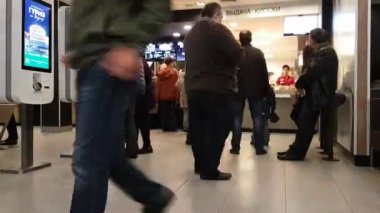İnsanlar sipariş lokanta, kafeterya. Hızlı hızlı hyperlapse