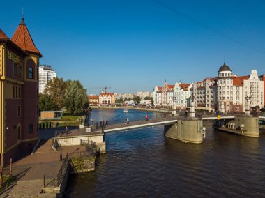 Kaliningrad balık Köyü bölgesinin havadan görünümü