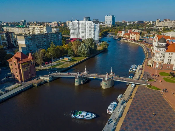 Veduta aerea del distretto di villaggio di pesci a Kaliningrad — Foto Stock