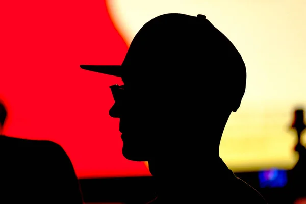 Unknown man silhouette — Stock Photo, Image