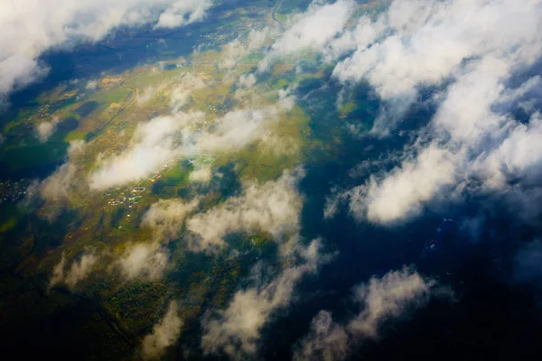 Letecký pohled do krajiny — Stock fotografie