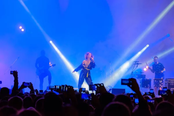 Grupo IOWA actuando en concierto en vivo — Foto de Stock