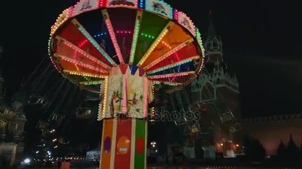 Carousel Noel Fuarı — Stok video