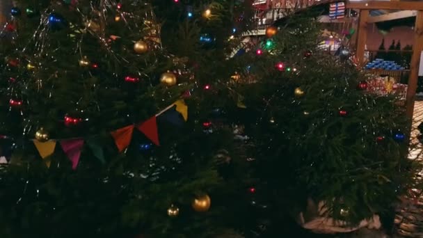 Karussell auf Weihnachtsmarkt — Stockvideo