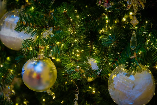 Christmas tree decorations macro — Stock Photo, Image