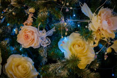 Yılbaşı ağacı süsleri makro