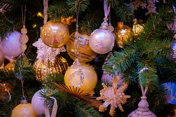 Christmas tree decorations macro — Stock Photo, Image