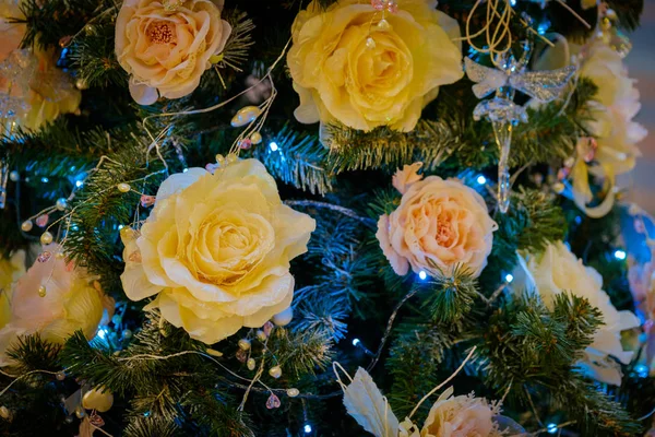 Árbol de Navidad decoraciones macro — Foto de Stock