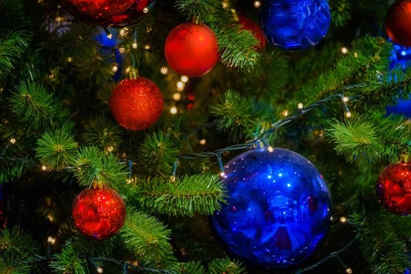 Christmas tree decorations macro — Stock Photo, Image