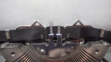 Metin ve daktiloda yazmak yazmak