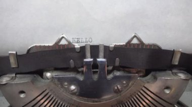 Metin ve daktiloda yazmak yazmak