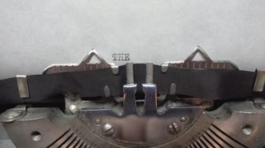 Metin ve daktiloda yazmak yazmak