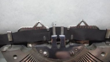 Metin ve daktiloda yazmak yazmak