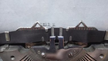 Metin ve daktiloda yazmak yazmak