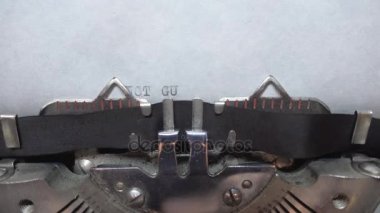 Metin ve daktiloda yazmak yazmak