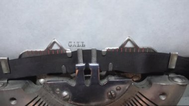 Metin ve daktiloda yazmak yazmak