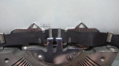 Metin ve daktiloda yazmak yazmak