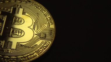 Bitcoin makro sembol işareti yakın çekim