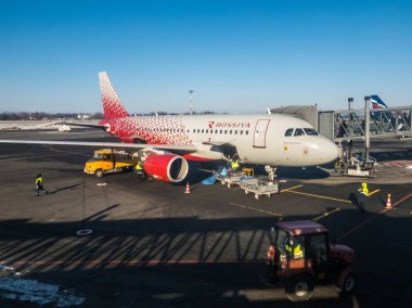 Rossiya airlines Aeroflot uçak Khrabrovo Havalimanı